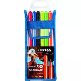 Набор цветных линеров Lyra "Graduate Fine Liner" 6 цв
