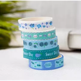 Набор декоративного скотча "Designer prints", blue