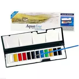 Набор акварели Daler-Rowney "AQUAFINE" 12 шт, в кюветах