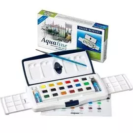 Набор акварели Daler-Rowney "AQUAFINE" в тубе и кюветах 1+18 шт