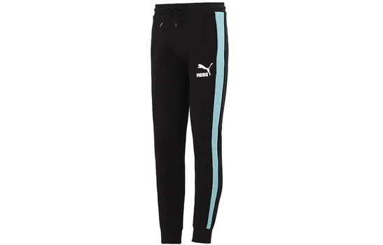 Мужские трикотажные спортивные штаны Puma, цвет Black