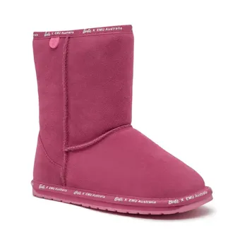 Кожаные зимние сапоги wallaby lo emu australia x barbie z dodatkiem weny с добавлением шерсти Emu Australia, розовый