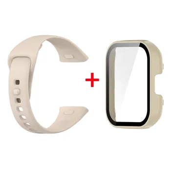 9D стеклянный чехол + ремешок для Redmi Watch 3 Active PC, твердый чехол, защитная пленка для экрана, браслет для Xiaomi Redmi Watch3 Lite, аксессуары Redmi Watch 3 Lite