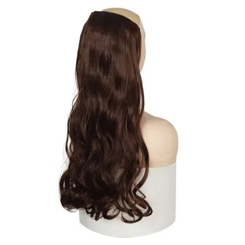MISS WIG Женщины Длинные Прямые Волнистые Наращивание Волос Парик Синтетическое Волокно Парик 5 Зажимов Черный Коричневый Светлый Парик Косплей Ежедневное Использование