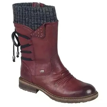 Thick Sole Wedge Heel Snow Boots 2025 New Black Fashion Warm Women s Boots Classic Winter Boots Black Boots 36 чёрный
