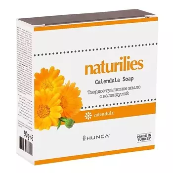 HUNCA Мыло твердое для лица, тела и волос с календулой и витамином D Naturilies
