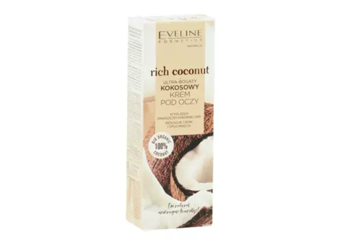 Крем EVELINE Cosmetics Rich Coconut питательный/кокосовый д/кожи вокруг глаз, 20 мл