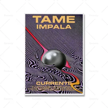 Психоделический постер Tame Impala, винтажный музыкальный альбом, обложка, художественные принты, подарок, современный домашний декор, настенные панно для гостиной, клуба 21x30cm No Frame