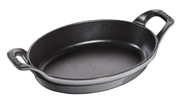 Staub штабелируемое блюдо серое литое эмалированное блюдо для гриля японское блюдо Овальное 21 см [Авторизованный продукт] 40509-559 серый