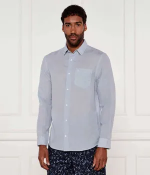 Льняная рубашка Regular fit Calvin Klein, синий