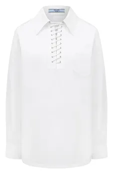 Хлопковая рубашка Prada
