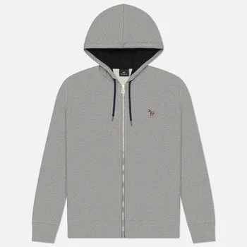 Мужская толстовка Paul Smith Zebra Logo Regular Zip Hoodie, цвет серый, размер L