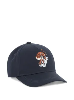 Бейсбольная кепка с вышивкой Kenzo Kids, синий