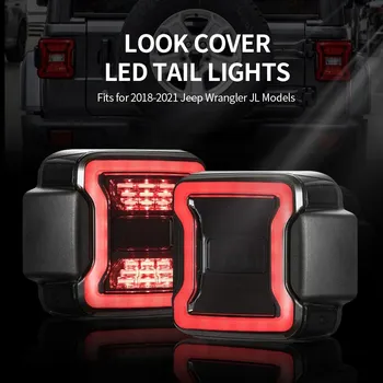 2 светодиодный, светодиодные задние фонари для Jeep Wrangler JL 2018-2021