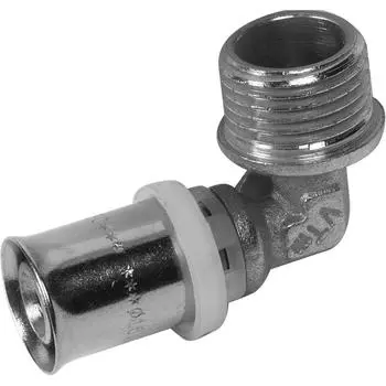 Угол комбинированный 90° Valtec 1/2"x16 мм НР латунь VTM.253.N.001604
