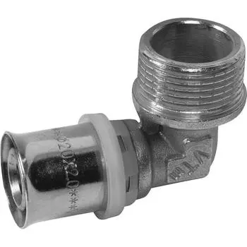 Угол комбинированный 90° Valtec 3/4"x20 мм НР латунь VTM.253.N.002005