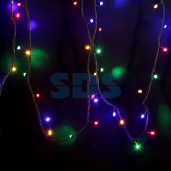 Гирлянда модульная Дюраплей LED 20м 200 LED черный каучук Мульти