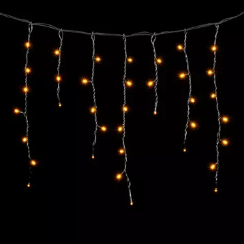 Гирлянда Бахрома 3,1 x 0,5 м Желтая 220В, 150 LED, Провод Черный ПВХ, IP54