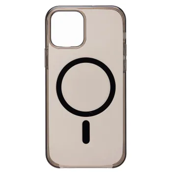 Чехол-накладка Activ PC Clear Case SafeMag для смартфона Apple iPhone 12/12 Pro, силикон, черный (236386)