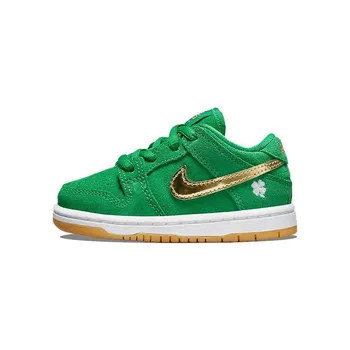Nike Данк Лоу SB TD St. Детские кроссовки Patricks Day Green Lucky-Green Metallic-Gold DN3673-303 22