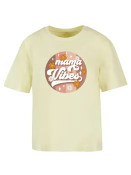 Рубашка F4NT4STIC Mothers Day Mama Vibes Vintage Inspired Motherhood, желтый