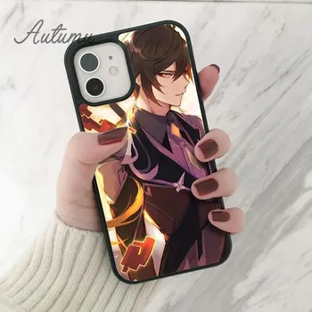 Чехол для телефона Game Genshin Impact для iPhone 11 12 13 14 Pro Max mini X XR XS SE 2020 5s 6S 7 8 Plus Samsung Galaxy S21 S22 iPhone 6plus