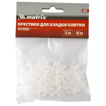 Крестики, 2.0 мм, для кладки плитки, 100 шт