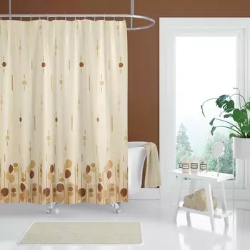 Занавеска для ванны Retro textil Tropik polkadot 240х200