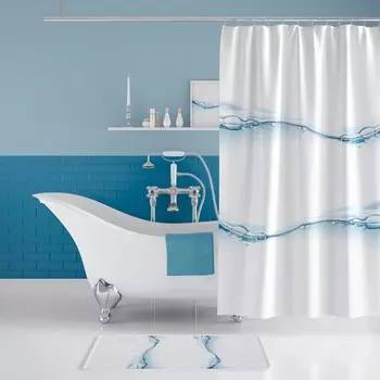Занавеска для ванны Retro textil Tropikhome waterdrop