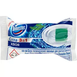 Запасной блок для унитаза Domestos Хвоя 3в1 40г