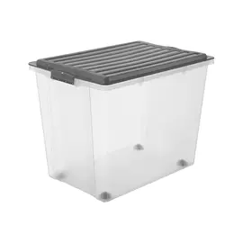Ящик Rotho Compact a3 70л прозрачный на колёсах
