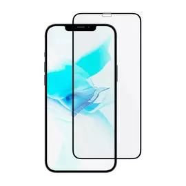 Защитное стекло uBear Nano Antibacterial для Apple iPhone 12 mini, чёрная рамка