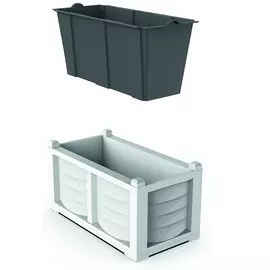 Ящик уличный Bama flower arredo белый набор 80x42.5x42