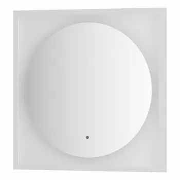 Зеркало Defesto Еclipse 60х60 12W белая рама, с LED-подсветкой, ИК выключатель, теплый свет