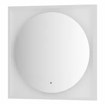 Зеркало Defesto Еclipse 70х70 15W белая рама, с LED-подсветкой, ИК выключатель, теплый свет