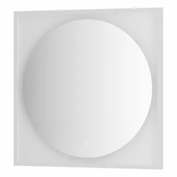 Зеркало Defesto Еclipse 80х80 18W белая рама, с LED-подсветкой, сенсорный выключатель, нейтральный свет DF 2228S
