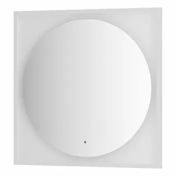 Зеркало Defesto Еclipse 80х80 18W белая рама, с LED-подсветкой, ИК выключатель, нейтральный свет DF 2228R