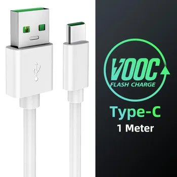 Кабель Fonken USB C Кабель типа C 4A Шнур быстрой зарядки для OPPO VOOC Flash Зарядный кабель Кабель для передачи данных Шнур для зарядки Провод Micro USB Кабель для быстрой зарядки Micro USB белый