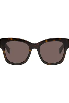 Солнцезащитные очки Butterfly frame Gucci, цвет dark tortoiseshell