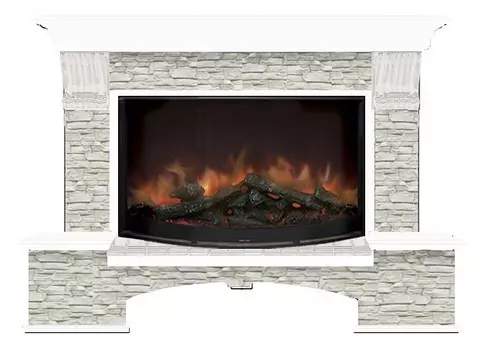 Комплект из электрокамина напольного и портала (149x42x108.5 см) Бостон К ГО Rondo 86 БК860045