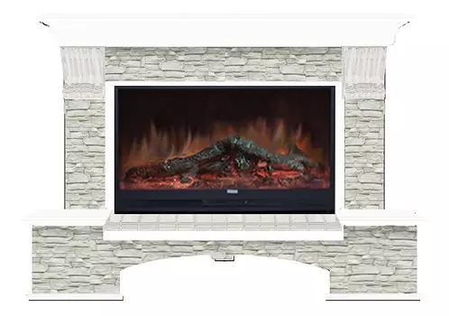 Комплект из электрокамина напольного и портала (149x42x108.5 см) Бостон К ГО Premier S86 БК860015