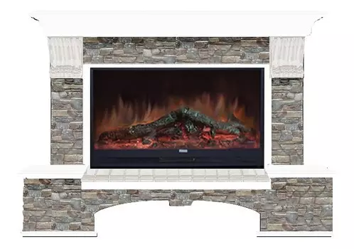 Комплект из электрокамина напольного и портала (149x42x108.5 см) Бостон К ГЦ Premier S86 БК860020