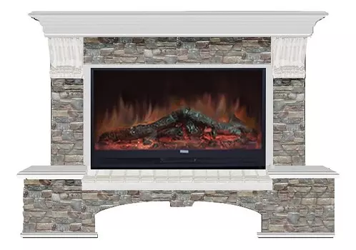 Комплект из электрокамина напольного и портала (149x42x108.5 см) Бостон К ГЦ Premier S86 БК860019