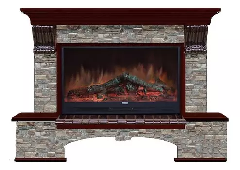 Комплект из электрокамина напольного и портала (149x42x108.5 см) Бостон К ГЦ Premier S86 БК860018