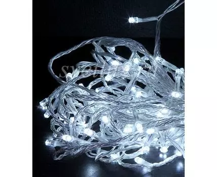 Комплект 3 Белых Нити по 20м c Контроллером, 600 LED, Провод Прозрачный Силикон, IP65
