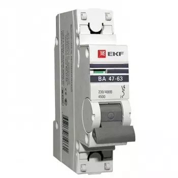 Автоматический выключатель EKF Proxima ВА 47-63 1P 4.5 кА 6А С