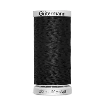 03 Нить Extra Strong M 782 суперкрепкая, 100м, 100% п/э Gutermann 724033 (000 черный)