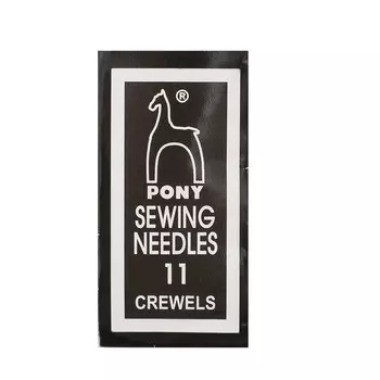 04161 Иглы ручные для вышивания и шитья Crewels № 11, 25 шт PONY