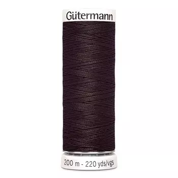01 Нить Sew-all для всех материалов, 200м, 100% п/э Gutermann 748277 (023 горький шоколад)