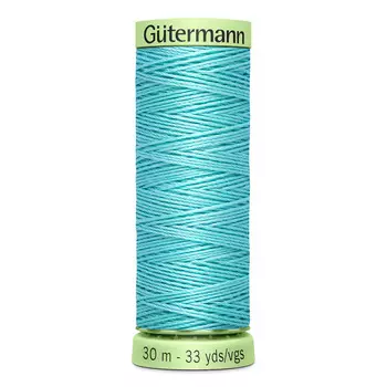 02 Нить Top Stitch для отстрочки, 30м, 100% п/э Gutermann 744506 (328 аквамариновый)